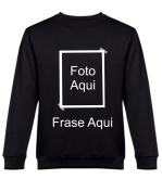 Sweatshirt preta sem carapuço