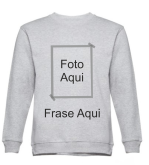 Sweatshirt cinza sem carapuço