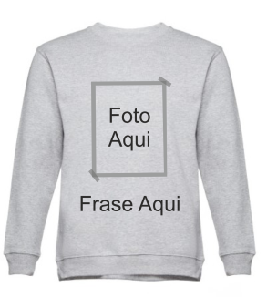 Sweatshirt cinza sem carapuço