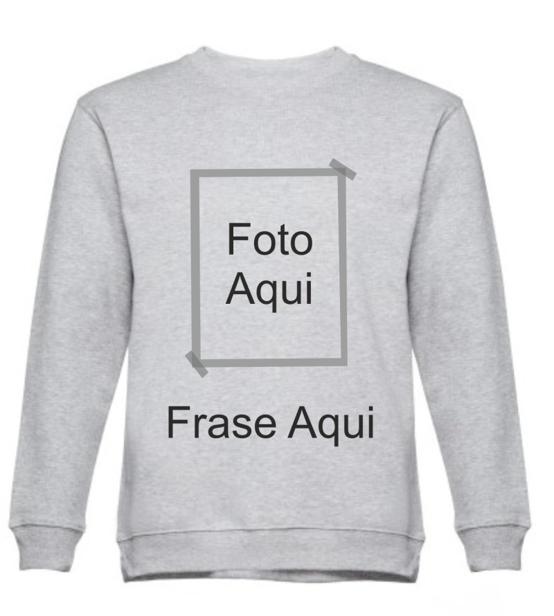 Sweatshirt cinza sem carapuço