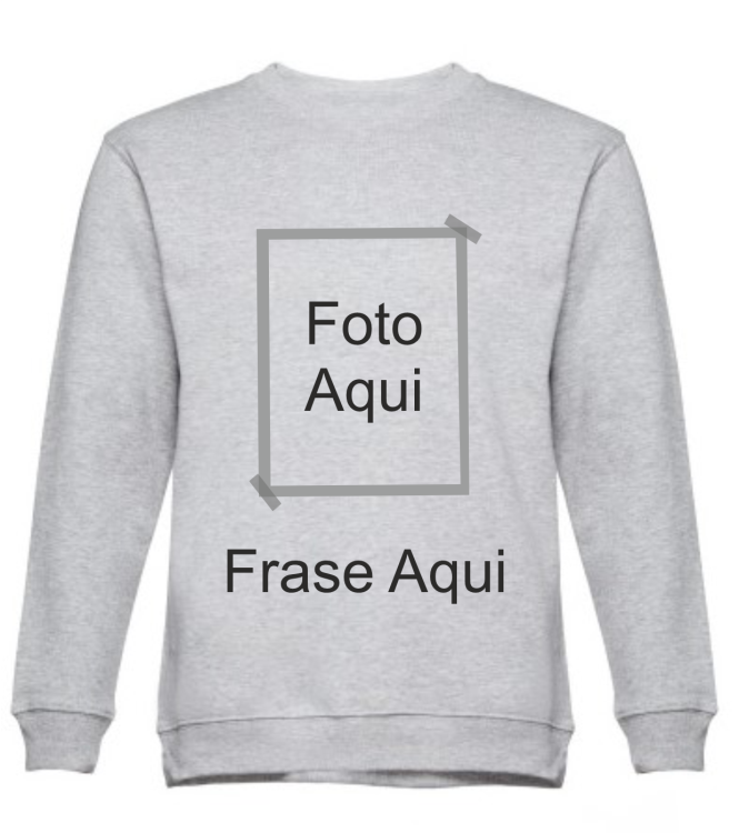 Sweatshirt cinza sem carapuço