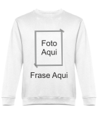 Sweatshirt branca sem carapuço