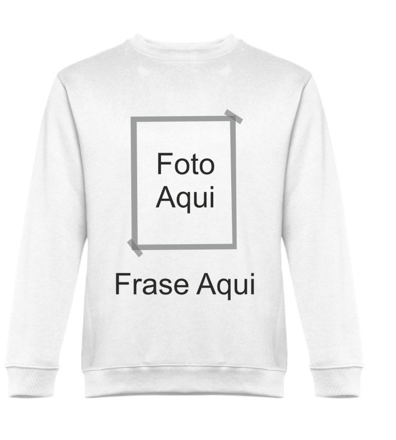 Sweatshirt branca sem carapuço