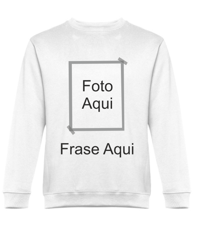 Sweatshirt branca sem carapuço