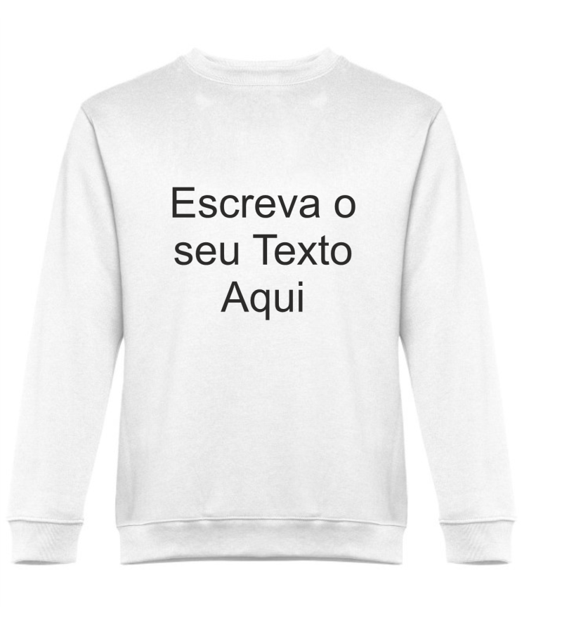 Sweatshirt branca sem carapuço