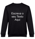 Sweatshirt preta sem carapuço