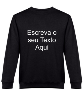 Sweatshirt preta sem carapuço