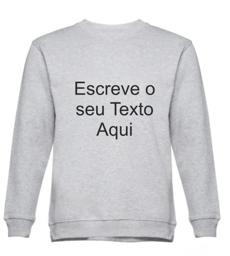 Sweatshirt cinza  matizado sem carapuço