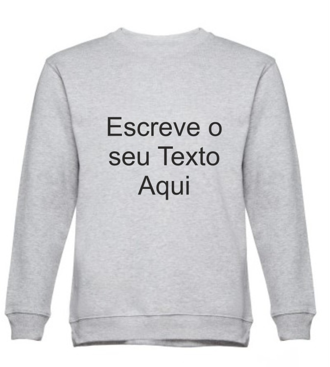 Sweatshirt cinza  matizado sem carapuço