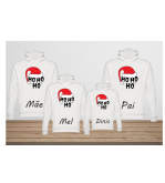 Hoodie família natal Ho Ho Ho