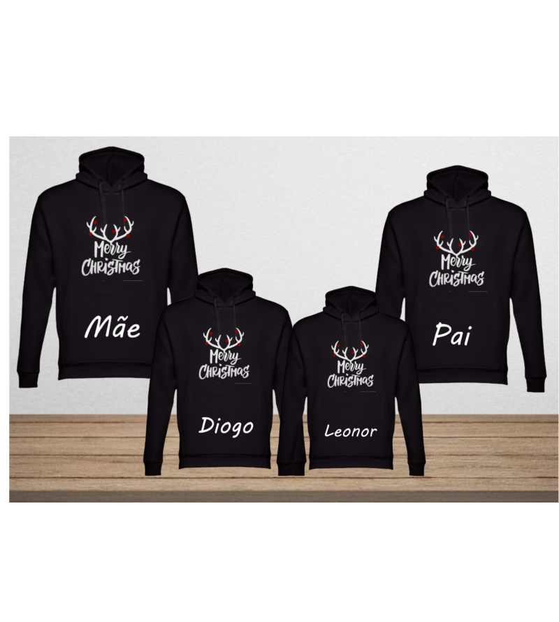 Hoodie Familia Merry Christmas