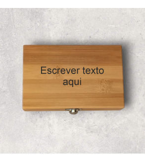 Caixa acessórios bambu