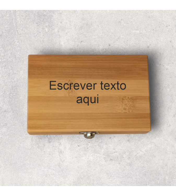 Caixa acessórios bambu