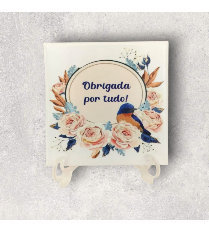 Azulejo Obrigada por tudo